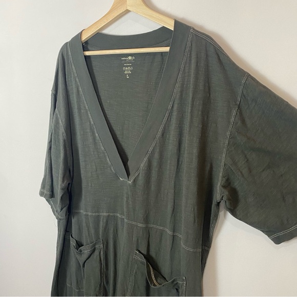 Natural Life Charlie Charcoal Grey Oversized Comfy Cotton Jumpsuit Size Large - Picture 5 of 8